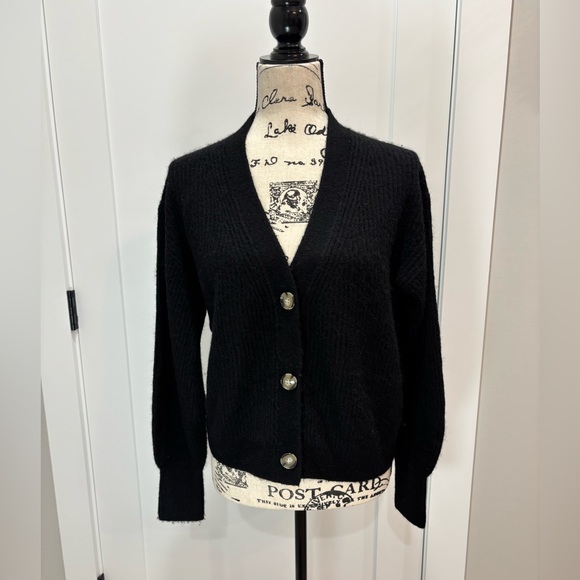 Quince Sweaters - Quince Black Button-Up Cardigan Alpaca-Wool